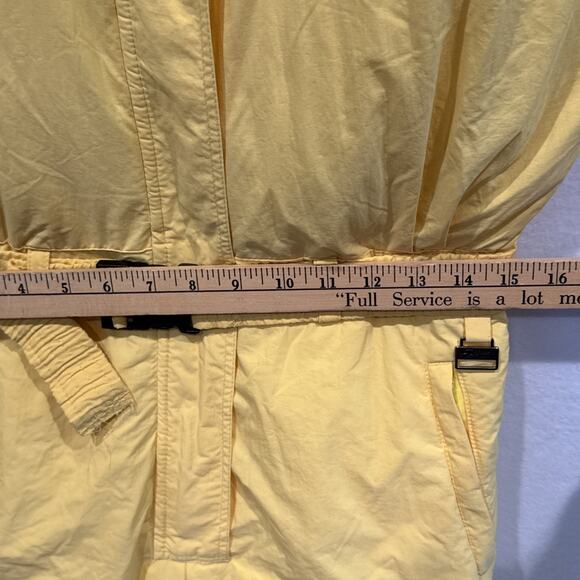 Subello Sz 14 Yellow Ski Snow Suit Belted Zip Snap Rad Vintage 80s90s April TMNT - Picture 6 of 10